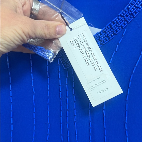 ❄️ electric blue beaded blouse - Picture 3 of 7